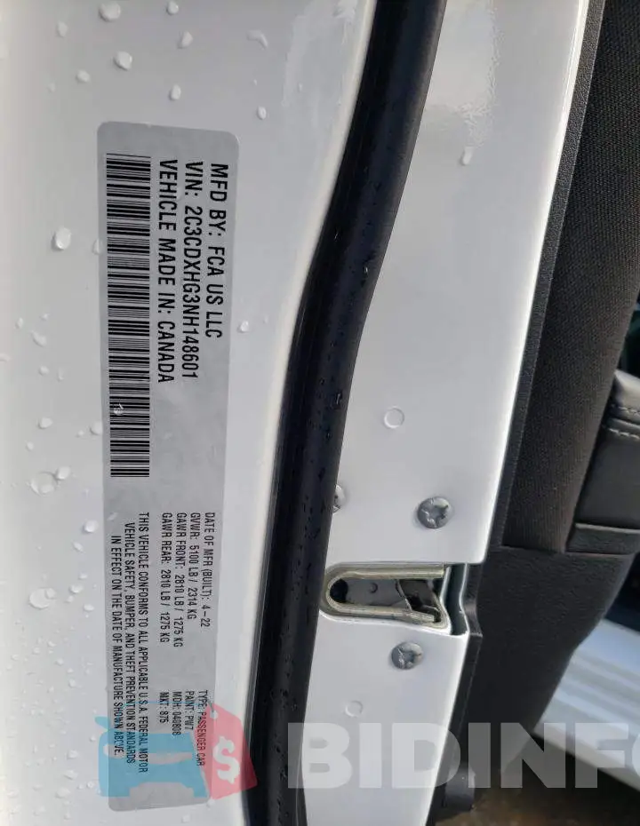 2C3CDXHG3NH148601 Photo# 12