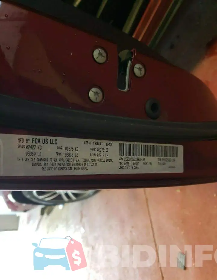 2C3CDZKG7KH675492 Photo# 13