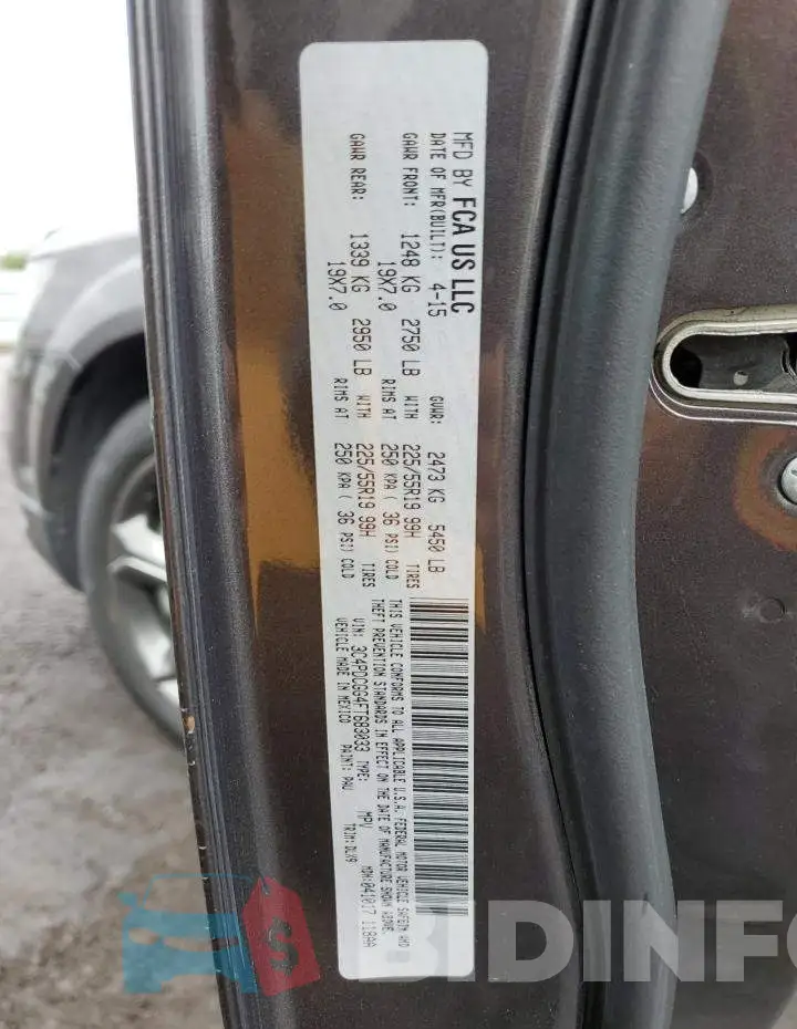 3C4PDCGG4FT683033 Photo# 13