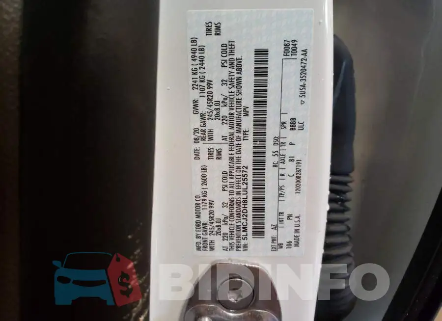 5LMCJ2DH8LUL25572 Photo# 13