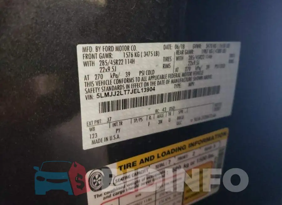 5LMJJ2LT7JEL13904 Photo# 12
