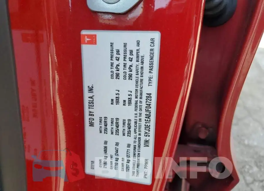 5YJ3E1EA8JF047284 Photo# 12