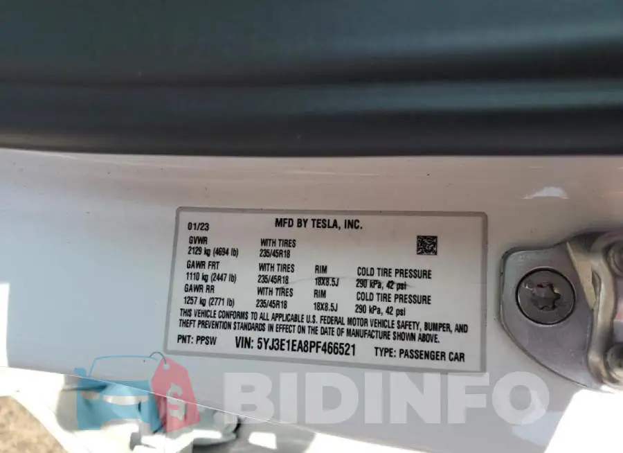 5YJ3E1EA8PF466521 Photo# 13