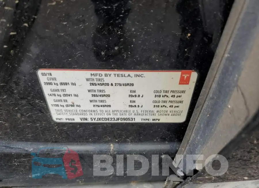 5YJXCDE23JF090531 Photo# 12