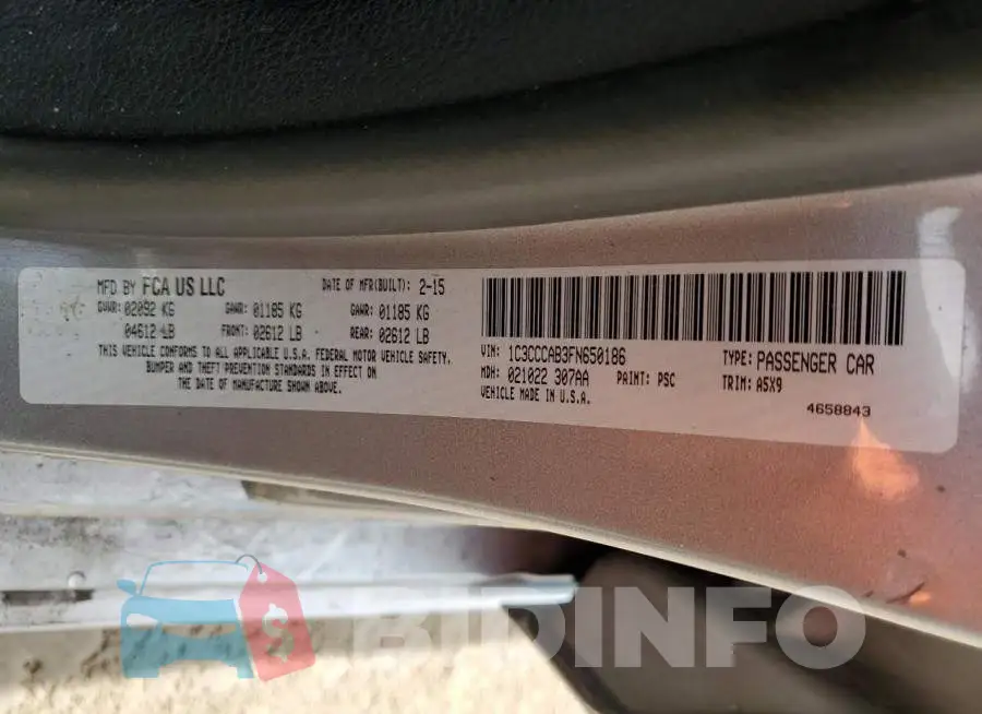 1C3CCCAB3FN650186 Photo# 12