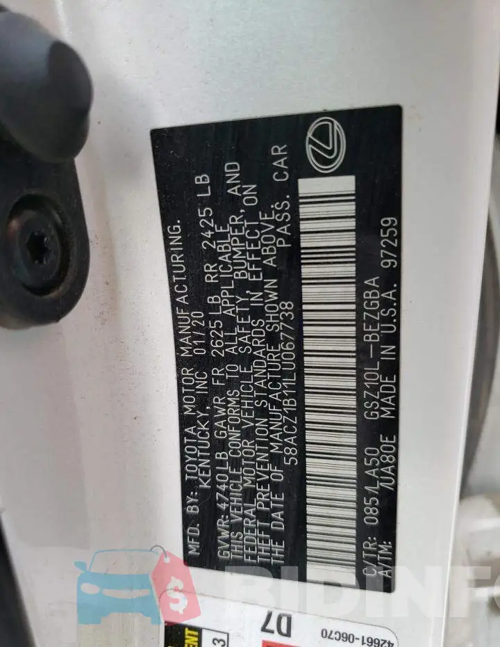 58ACZ1B11LU067738 Photo# 12