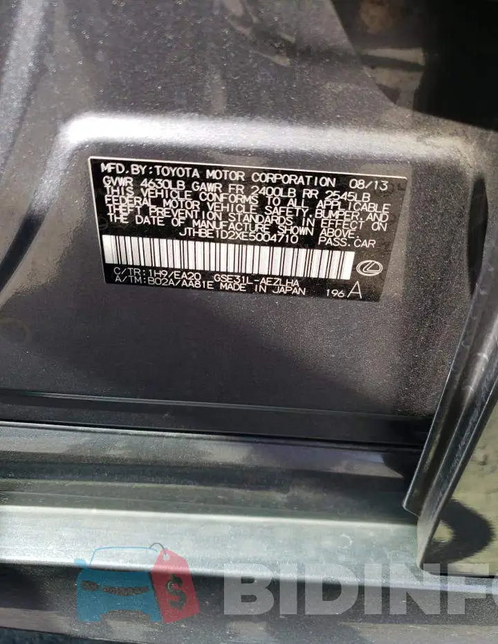 JTHBE1D2XE5004710 Photo# 12