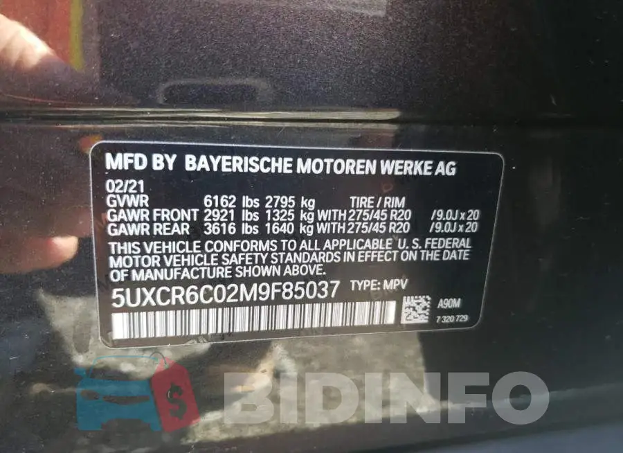 5UXCR6C02M9F85037 Photo# 13