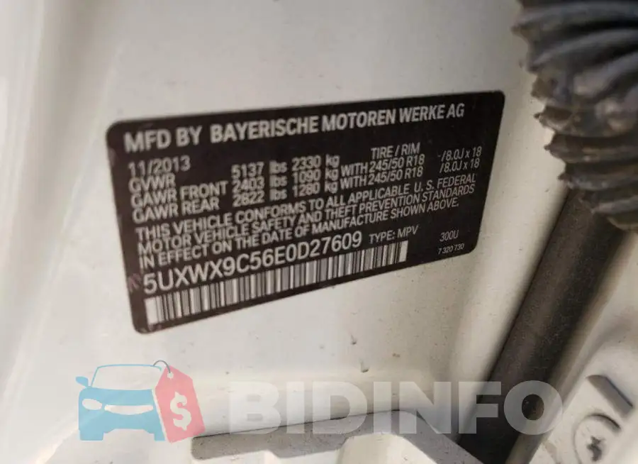 5UXWX9C56E0D27609 Photo# 12