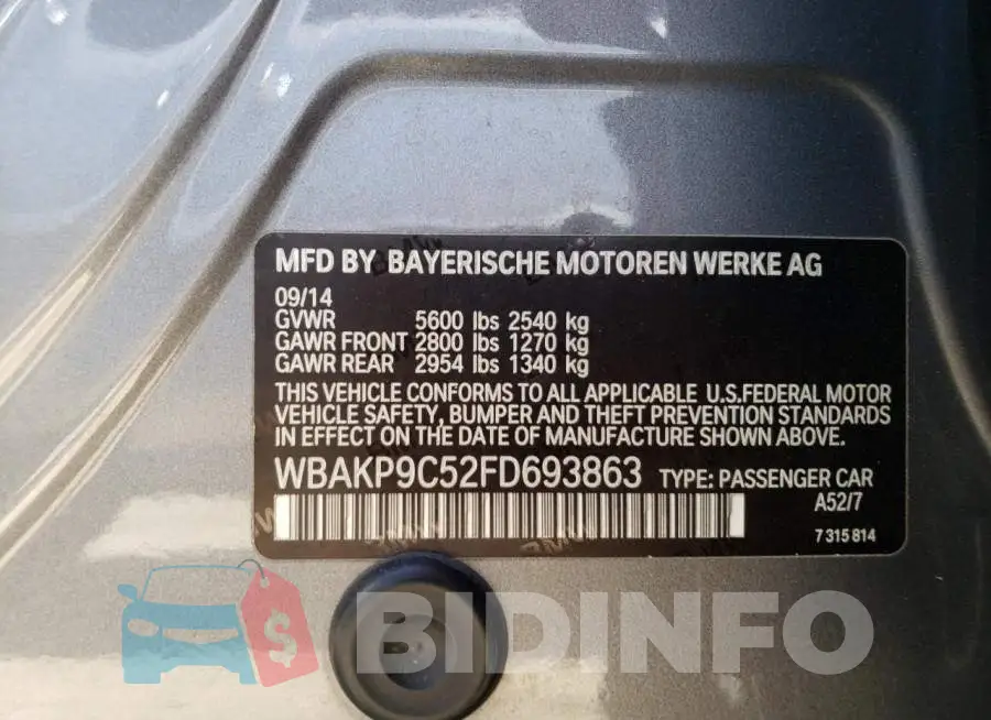 WBAKP9C52FD693863 Photo# 12
