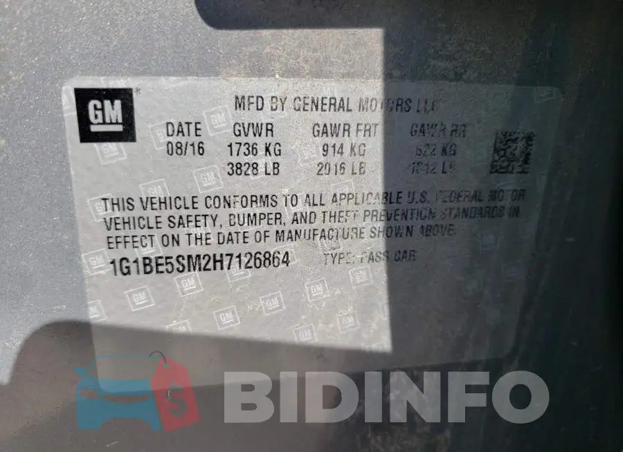 1G1BE5SM2H7126864 Photo# 13