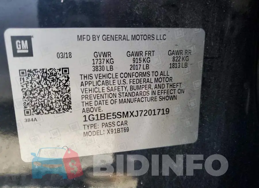 1G1BE5SMXJ7201719 Photo# 12