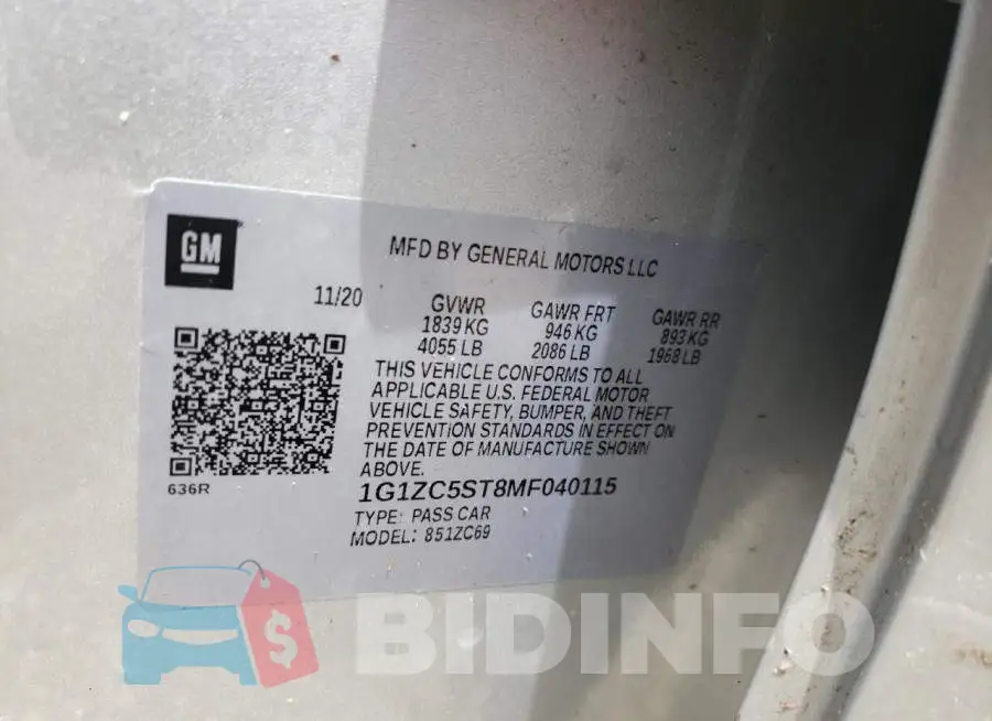 1G1ZC5ST8MF040115 Photo# 12