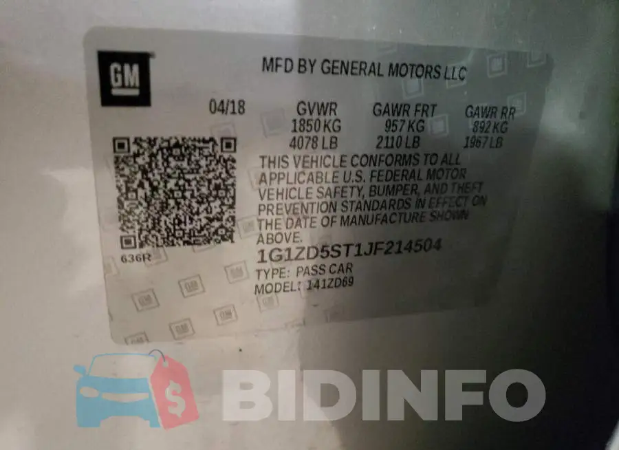 1G1ZD5ST1JF214504 Photo# 12