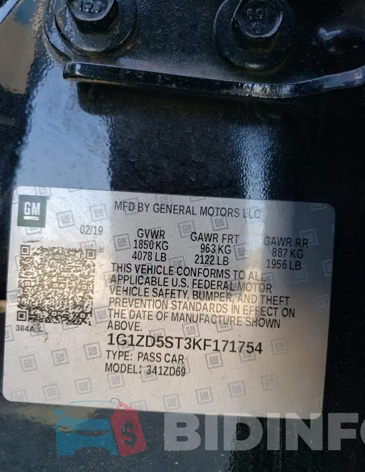 1G1ZD5ST3KF171754 Photo# 12