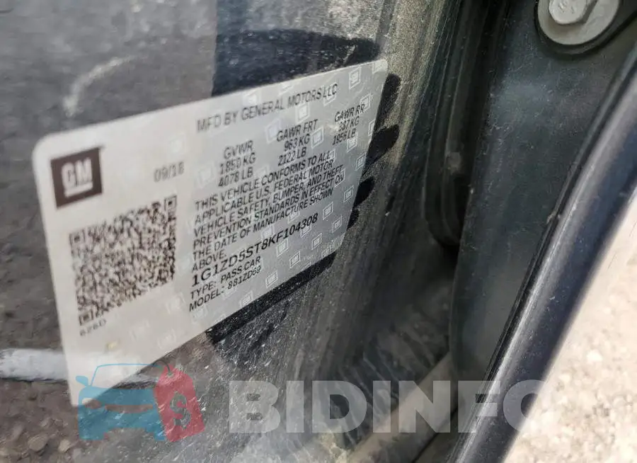 1G1ZD5ST8KF104308 Photo# 12
