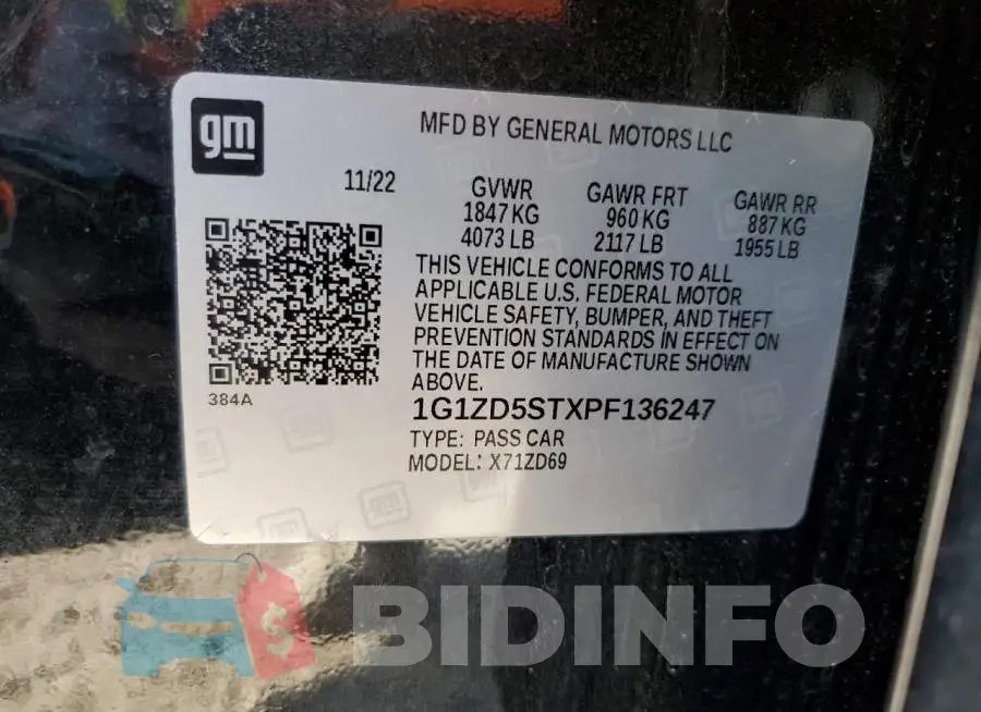 1G1ZD5STXPF136247 Photo# 12