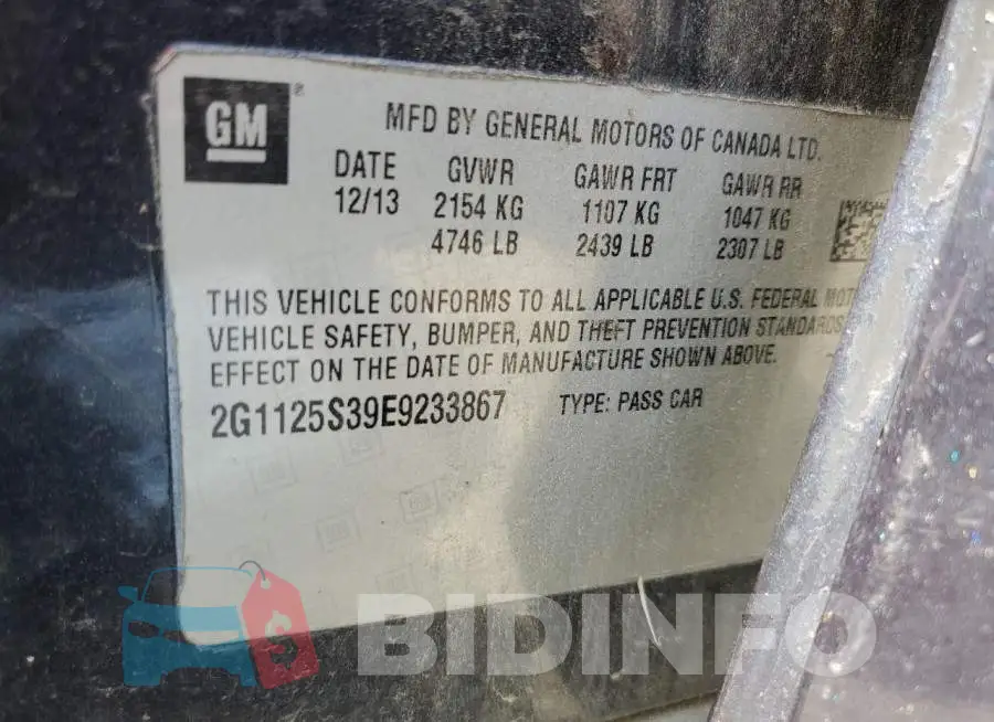 2G1125S39E9233867 Photo# 12