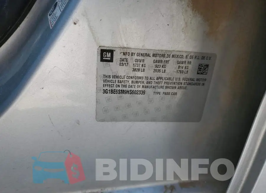 3G1BE6SM9HS602339 Photo# 12