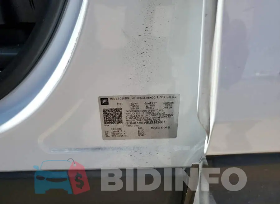 3GNAXHEV8MS182667 Photo# 12