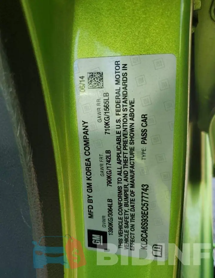 KL8CA6S93EC577743 Photo# 13