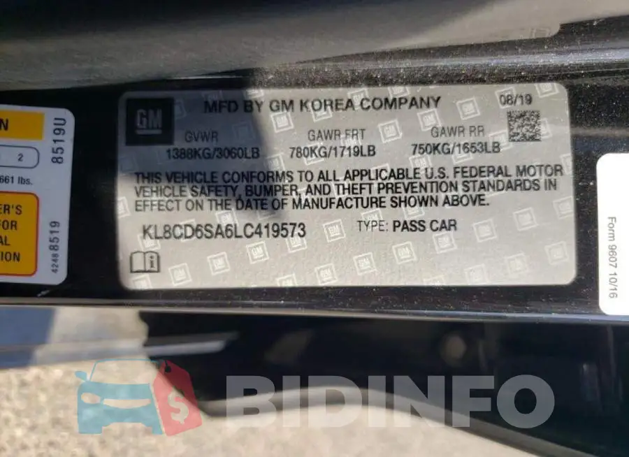 KL8CD6SA6LC419573 Photo# 12