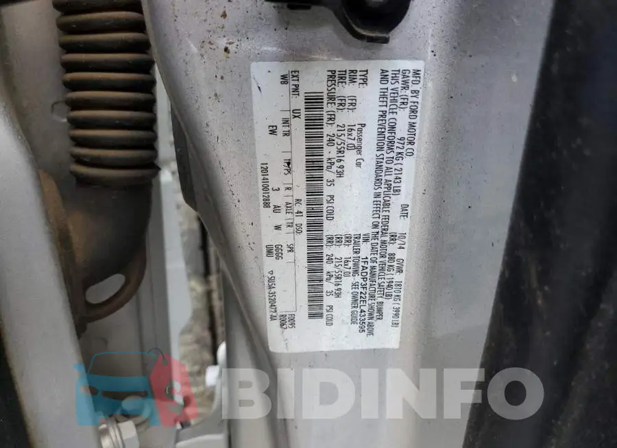 1FADP3F22EL433595 Photo# 12