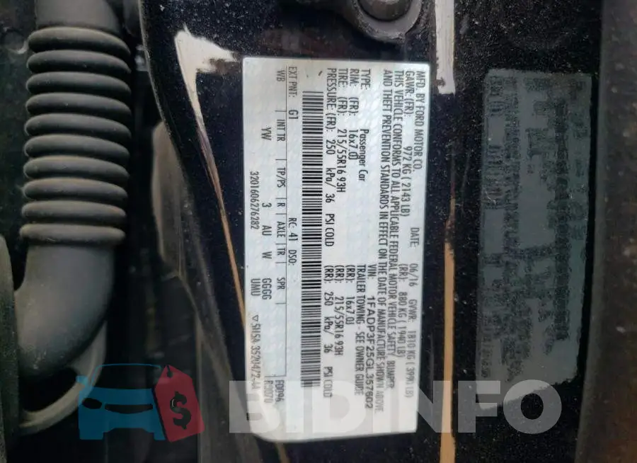 1FADP3F25GL357602 Photo# 12