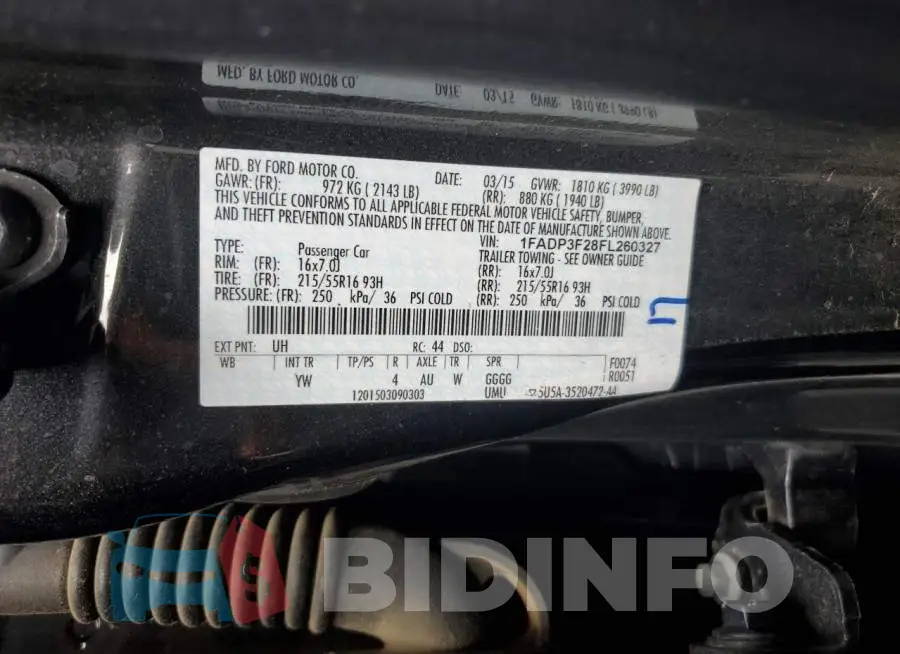 1FADP3F28FL260327 Photo# 12