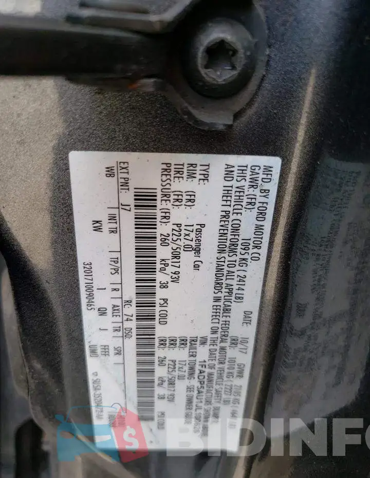 1FADP5AU1JL100626 Photo# 12