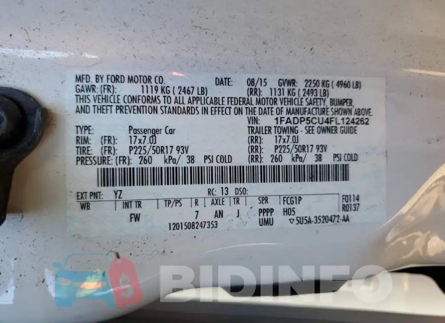 1FADP5CU4FL124262 Photo# 12