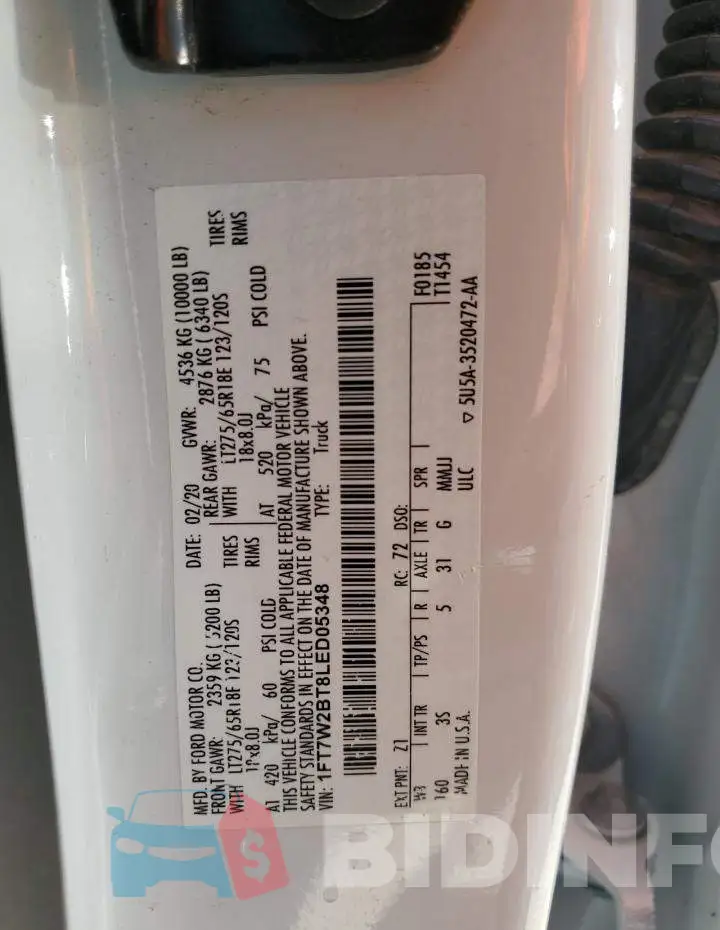 1FT7W2BT8LED05348 Photo# 12