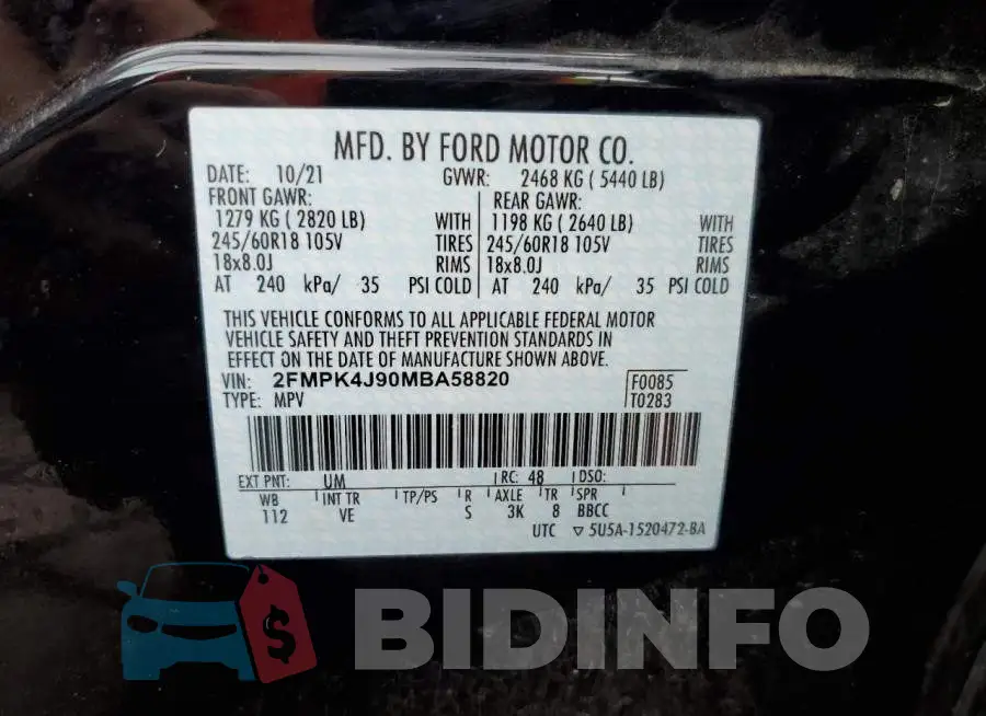 2FMPK4J90MBA58820 Photo# 13