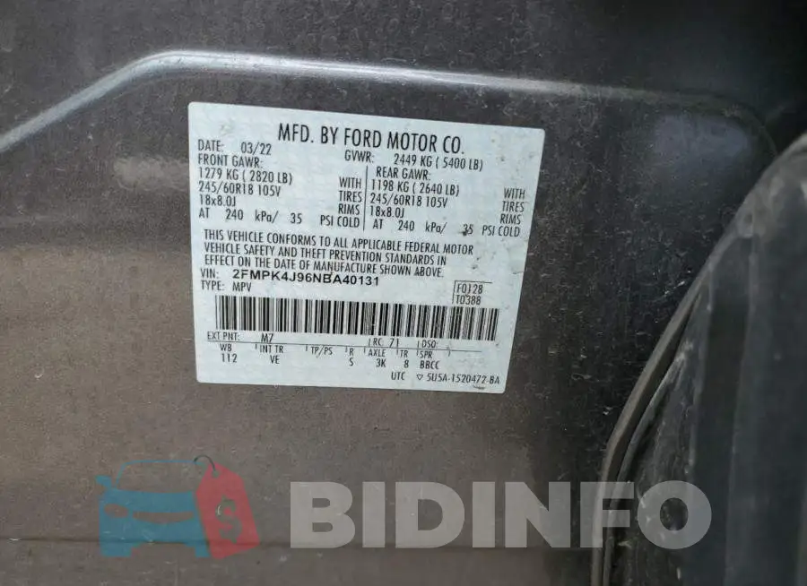 2FMPK4J96NBA40131 Photo# 14