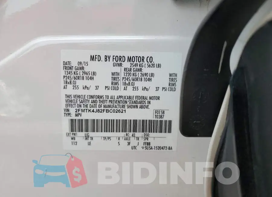 2FMTK4J82FBC02621 Photo# 12