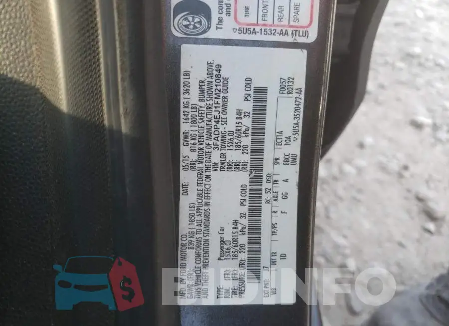 3FADP4EJ1FM210849 Photo# 12