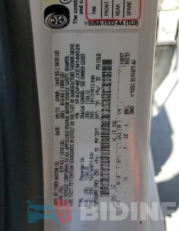3FADP4EJXEM149029 Photo# 13