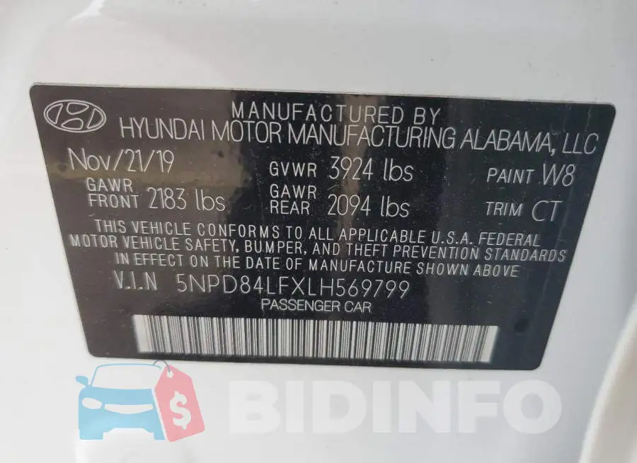 5NPD84LFXLH569799 Photo# 12