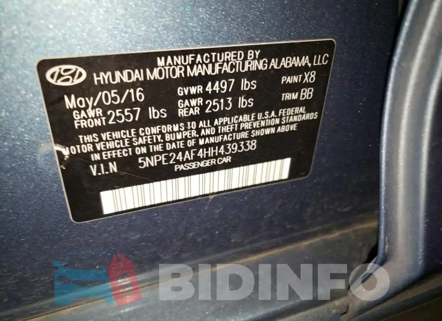 5NPE24AF4HH439338 Photo# 12