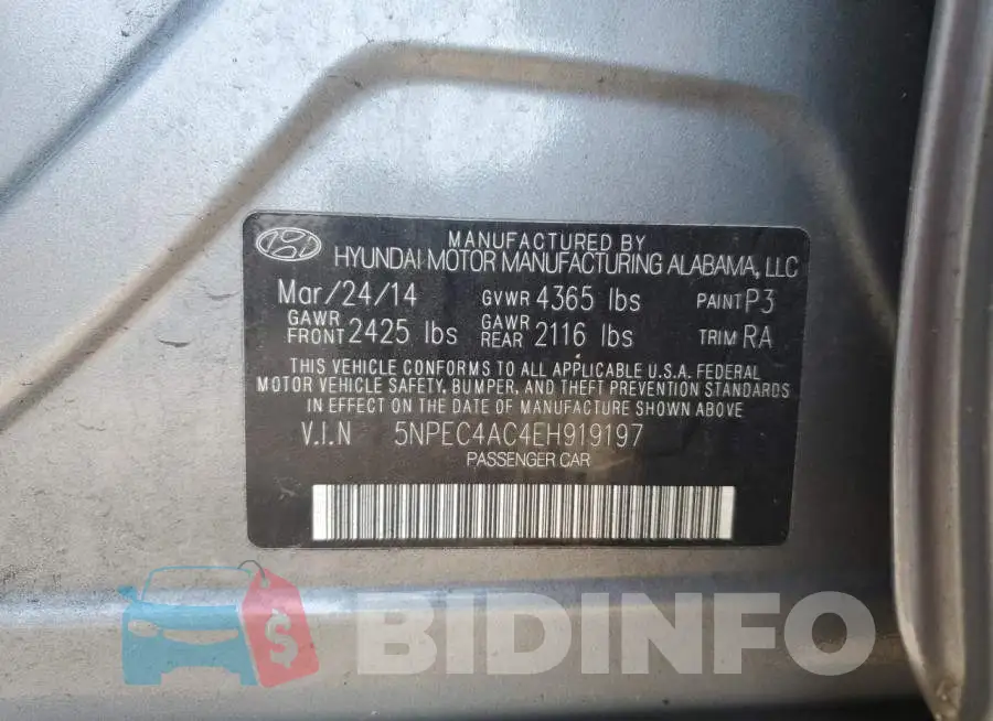 5NPEC4AC4EH919197 Photo# 13