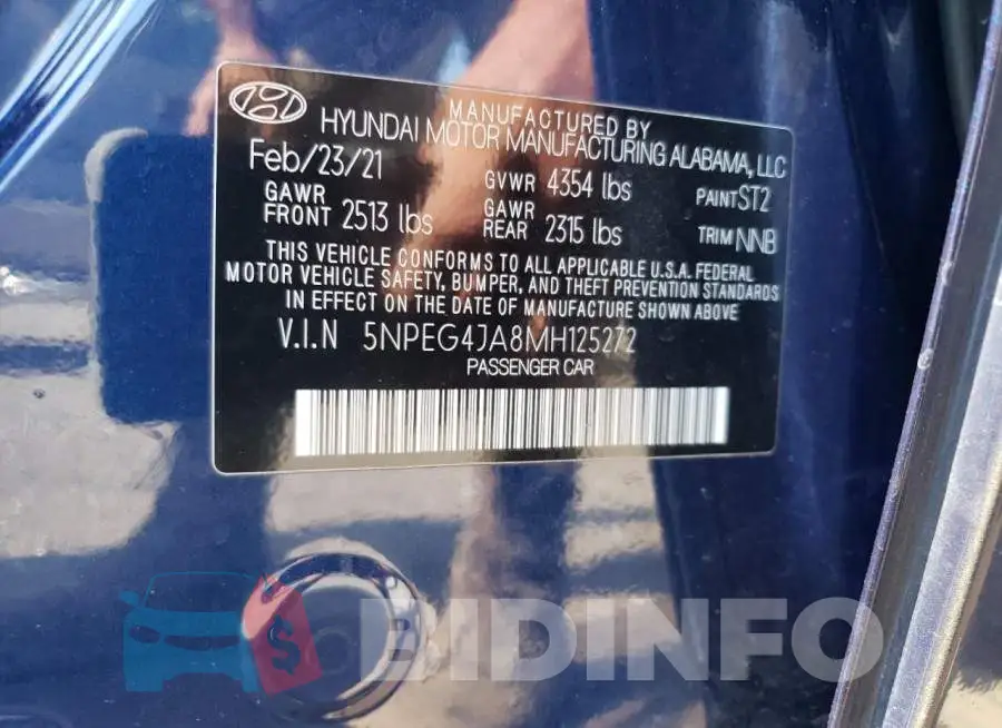 5NPEG4JA8MH125272 Photo# 13