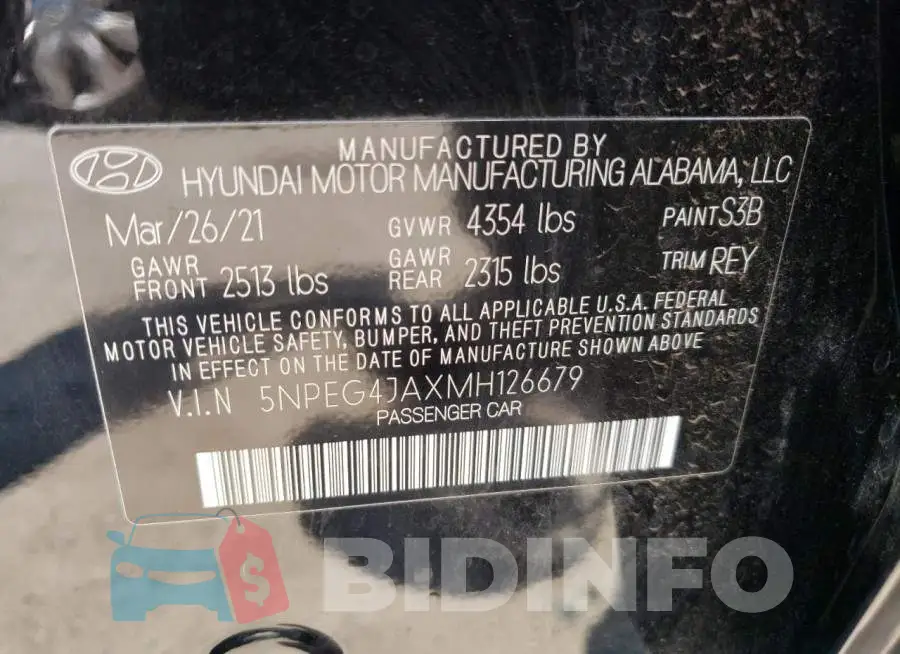 5NPEG4JAXMH126679 Photo# 12