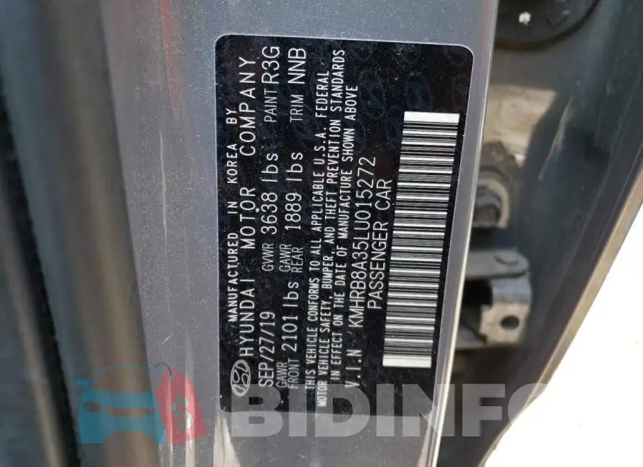 KMHRB8A35LU015272 Photo# 13