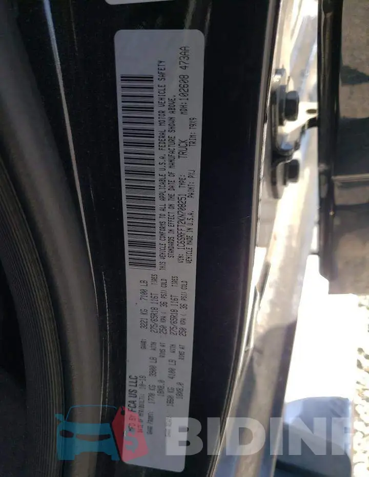 1C6SRFFT2KN708251 Photo# 12