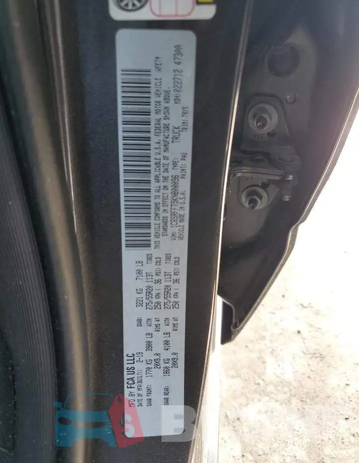1C6SRFFT5KN800096 Photo# 12