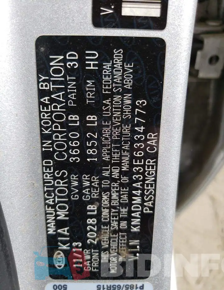 KNADM4A33E6334773 Photo# 12
