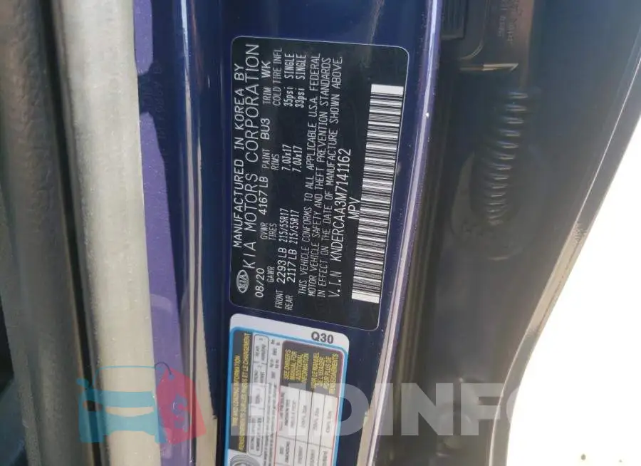 KNDERCAA3M7141162 Photo# 12