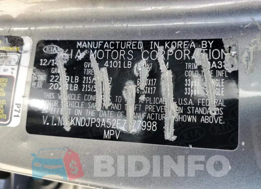 KNDJP3A52F7177998 Photo# 12