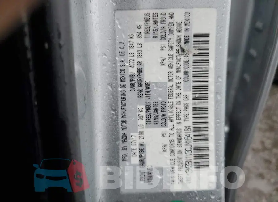 3MZBN1V30JM164184 Photo# 12