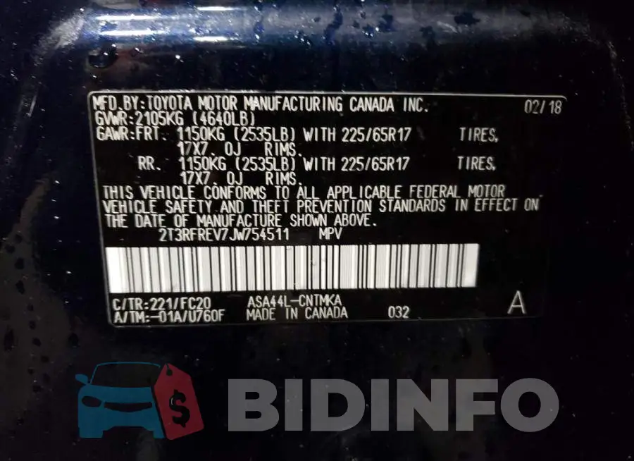 2T3RFREV7JW754511 Photo# 13
